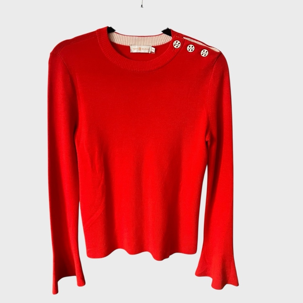 Tory Burch Kimberly Bell Sleeves Sweater.